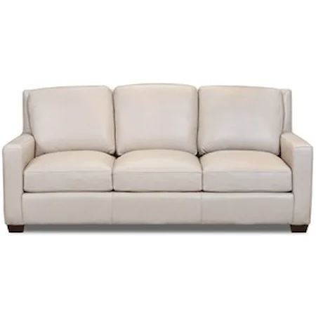 Modern Top Grain Leather Sofa